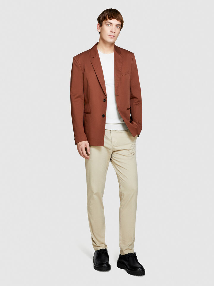 Printed chinos - men's chino trousers - Beige | Sisley image number 1